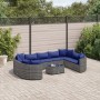 Set de sofás de jardín y cojines 10 pzas ratán sintético gris de , Conjuntos de jardín - Ref: Foro24-3308407, Precio: 628,37 ...