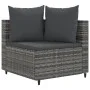 Garden sofa set 4 pieces with gray synthetic rattan cushions by , Garden sets - Ref: Foro24-3308458, Price: 266,30 €, Discoun...