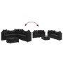 6-teiliges Gartensofa-Set und Kissen aus schwarzem Kunststoff-Rattan. von , Gartensets - Ref: Foro24-3308395, Preis: 428,99 €...