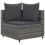 Garden sofa set 4 pieces with gray synthetic rattan cushions by , Garden sets - Ref: Foro24-3308362, Price: 248,81 €, Discoun...