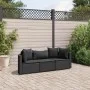 Garden sofa set with cushions 3 pcs synthetic black rattan by , Garden sets - Ref: Foro24-3308451, Price: 224,70 €, Discount: %
