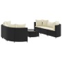 7-piece garden sofa set with black synthetic rattan cushions by , Garden sets - Ref: Foro24-3308432, Price: 490,36 €, Discoun...