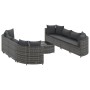 Garden sofa set with 9-piece synthetic rattan gray cushions by , Garden sets - Ref: Foro24-3308426, Price: 576,03 €, Discount: %