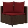 Garden sofa set 10 pieces and brown synthetic rattan cushions by , Garden sets - Ref: Foro24-3308413, Price: 635,67 €, Discou...
