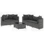 6-piece garden furniture set with gray synthetic rattan cushions by , Garden sets - Ref: Foro24-3308418, Price: 404,52 €, Dis...