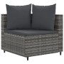 Gartenmöbel-Set 6-teilig mit grauen Polstern aus synthetischem Rattan von , Gartensets - Ref: Foro24-3308418, Preis: 408,47 €...