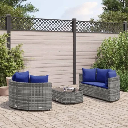 Garden sofa set with 5-piece synthetic rattan cushions in gray. by , Garden sets - Ref: Foro24-3308447, Price: 340,75 €, Disc...