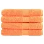 Toallas premium 4 uds 100% algodón naranja 100x200 cm 600 gsm de , Toallas - Ref: Foro24-137390, Precio: 99,33 €, Descuento: %