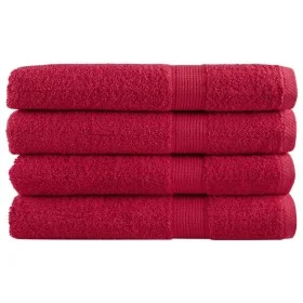 Premium-Handtücher, 4 Stück, 100% Baumwolle, rot, 100x200 cm, 600 g/m². von , Handtücher - Ref: Foro24-137414, Preis: 95,70 €...