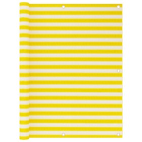 Toldo para balcón HDPE amarillo y blanco 120x500 cm de vidaXL, Sombrillas - Ref: Foro24-310882, Precio: 19,55 €, Descuento: %