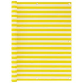 Yellow and white HDPE balcony awning 120x500 cm by vidaXL, Umbrellas - Ref: Foro24-310882, Price: 14,29 €, Discount: %