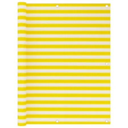 Gelb-weiße HDPE-Balkonmarkise 120x500 cm von vidaXL, Sonnenschirme - Ref: Foro24-310882, Preis: 14,29 €, Rabatt: %