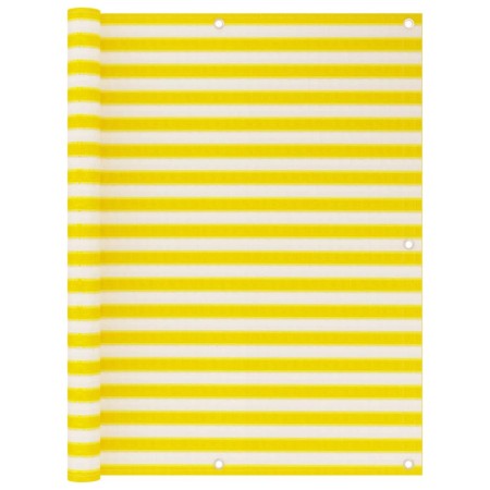 Gelb-weiße HDPE-Balkonmarkise 120x500 cm von vidaXL, Sonnenschirme - Ref: Foro24-310882, Preis: 19,55 €, Rabatt: %