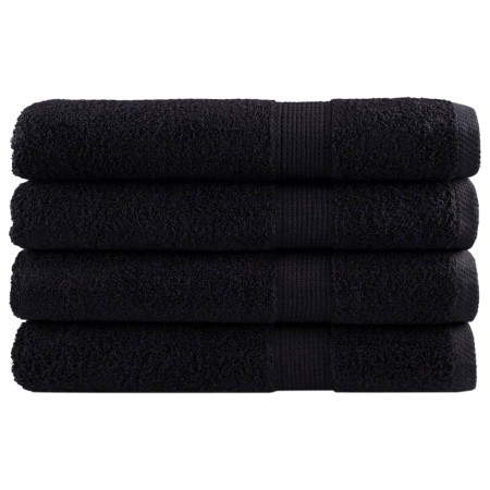 Saunatücher 4 Stück 100% Baumwolle Schwarz 80x200 cm 600 g/m² von , Handtücher - Ref: Foro24-137435, Preis: 83,68 €, Rabatt: %
