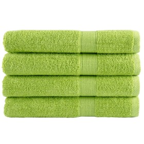 Saunatücher 4 Stück aus 100% Baumwolle in Apfelgrün 80x200 cm 600 g/m² von , Handtücher - Ref: Foro24-137507, Preis: 76,71 €,...