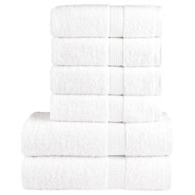 6-piece towel set 100% white cotton 600 gsm by , Towels - Ref: Foro24-137553, Price: 57,77 €, Discount: %