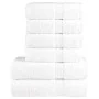 6-teiliges Handtuchset aus 100% Baumwolle, weiß, 600 g/m². von , Handtücher - Ref: Foro24-137553, Preis: 63,43 €, Rabatt: %