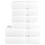 Juego de toallas 6 piezas 100% algodón blanco 600 gsm de , Toallas - Ref: Foro24-137553, Precio: 58,98 €, Descuento: %