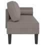 Chaiselongue-Sofa mit Kissen aus grauem Taupe-Stoff. von , Tagesbetten - Ref: Foro24-4007583, Preis: 162,81 €, Rabatt: %