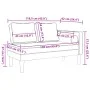 Daybed sofa with black fabric cushions by , Daybeds - Ref: Foro24-4007581, Price: 135,77 €, Discount: %