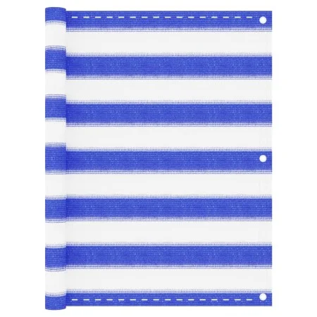 Balcony awning in blue and white HDPE 75x300 cm by vidaXL, Umbrellas - Ref: Foro24-310884, Price: 13,67 €, Discount: %