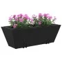 Planters with hooks 2 units black synthetic rattan by , Pots and planters - Ref: Foro24-366398, Price: 61,46 €, Discount: %