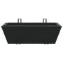 Planters with hooks 2 units black synthetic rattan by , Pots and planters - Ref: Foro24-366398, Price: 54,62 €, Discount: %