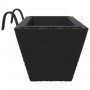 Blumenkästen mit Haken, 2 Stück, schwarzes Kunststoff-Rattan. von , Töpfe und Pflanzgefäße - Ref: Foro24-366398, Preis: 54,62...