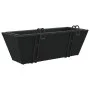 Planters with hooks 2 units black synthetic rattan by , Pots and planters - Ref: Foro24-366398, Price: 61,46 €, Discount: %