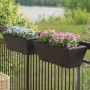 Jardineras con ganchos 2 unidades ratán sintético negro de , Maceteros y jardineras - Ref: Foro24-366401, Precio: 80,57 €, De...