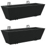 Jardineras con ganchos 2 unidades ratán sintético negro de , Maceteros y jardineras - Ref: Foro24-366401, Precio: 80,57 €, De...