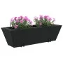 Planters with hooks 2 units black synthetic rattan by , Pots and planters - Ref: Foro24-366401, Price: 68,97 €, Discount: %