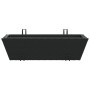 Jardineras con ganchos 2 unidades ratán sintético negro de , Maceteros y jardineras - Ref: Foro24-366401, Precio: 80,57 €, De...