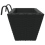 Blumenkästen mit Haken, 2 Stück, schwarzes Kunststoff-Rattan. von , Töpfe und Pflanzgefäße - Ref: Foro24-366401, Preis: 80,57...