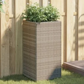 Synthetic gray rattan planter 40x40x80 cm by , Pots and planters - Ref: Foro24-366415, Price: 75,35 €, Discount: %