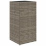 Pflanzgefäß aus grauem synthetischem Rattan 40x40x80 cm von , Töpfe und Pflanzgefäße - Ref: Foro24-366415, Preis: 89,62 €, Ra...