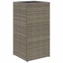 Synthetic gray rattan planter 40x40x80 cm by , Pots and planters - Ref: Foro24-366415, Price: 75,35 €, Discount: %