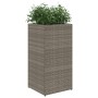 Pflanzgefäß aus grauem synthetischem Rattan 40x40x80 cm von , Töpfe und Pflanzgefäße - Ref: Foro24-366415, Preis: 89,62 €, Ra...