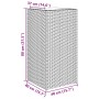 Pflanzgefäß aus grauem synthetischem Rattan 40x40x80 cm von , Töpfe und Pflanzgefäße - Ref: Foro24-366415, Preis: 89,62 €, Ra...