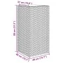 Synthetic gray rattan planter 40x40x80 cm by , Pots and planters - Ref: Foro24-366415, Price: 75,35 €, Discount: %