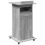 Rollwagen-Ständer mit Schublade aus grauem Sonoma-Holz 55x55x107 cm. von , Schreibtische - Ref: Foro24-848029, Preis: 123,36 ...
