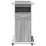 Rollwagen-Ständer mit Schublade aus grauem Sonoma-Holz 55x55x107 cm. von , Schreibtische - Ref: Foro24-848029, Preis: 125,49 ...