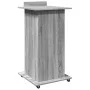 Gray Sonoma wood music stand with wheels and drawer 55x55x107 cm by , Desks - Ref: Foro24-848029, Price: 123,34 €, Discount: %