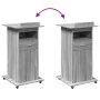 Gray Sonoma wood music stand with wheels and drawer 55x55x107 cm by , Desks - Ref: Foro24-848029, Price: 123,34 €, Discount: %