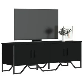 Engineered wood TV stand in black, 122x34x41 cm by , TV Furniture - Ref: Foro24-848584, Price: 61,61 €, Discount: %