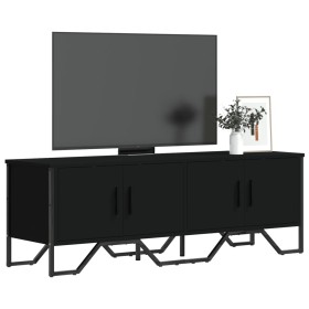 TV-Möbel aus schwarzem Ingenieurholz 122x34x41 cm von , TV-Möbel - Ref: Foro24-848584, Preis: 64,13 €, Rabatt: %