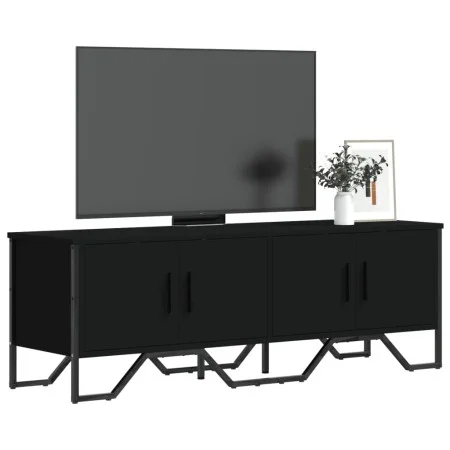 Engineered wood TV stand in black, 122x34x41 cm by , TV Furniture - Ref: Foro24-848584, Price: 61,61 €, Discount: %