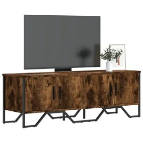 Engineered wood TV stand in smoked oak, 122x34x41 cm by , TV Furniture - Ref: Foro24-848586, Price: 65,95 €, Discount: %