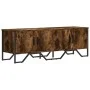 Engineered wood TV stand in smoked oak, 122x34x41 cm by , TV Furniture - Ref: Foro24-848586, Price: 65,85 €, Discount: %