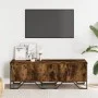 Engineered wood TV stand in smoked oak, 122x34x41 cm by , TV Furniture - Ref: Foro24-848586, Price: 65,85 €, Discount: %